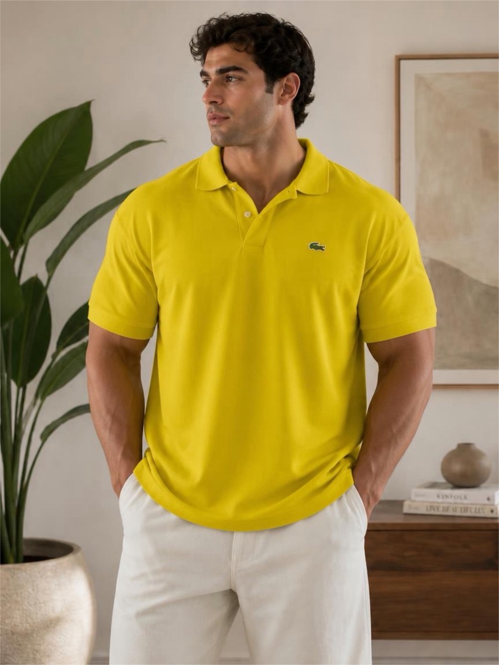 Lacoste Men’s Bright Yellow Piqué Polo